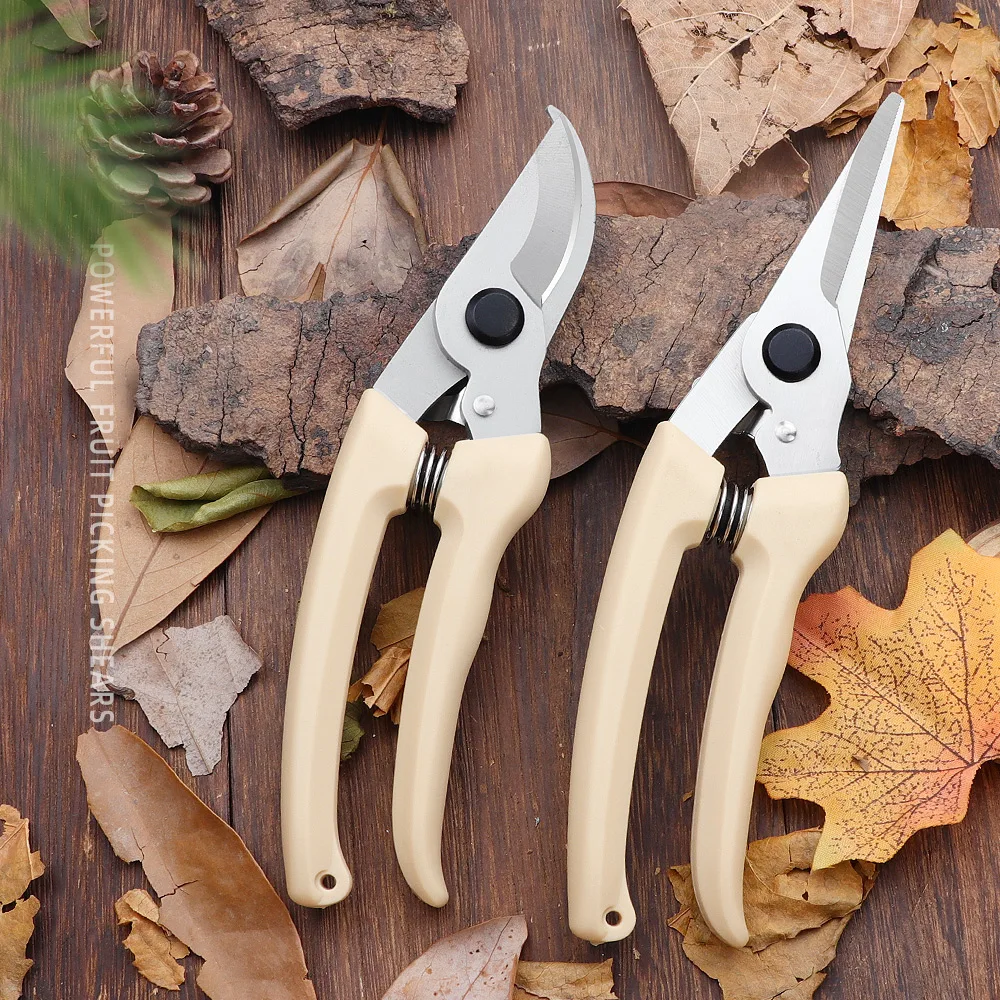 Premium  Garden Scissors Frosted Handle Titanium plated  Flower Cutting Pruning Shears Plant Shears Powerful Trimmer