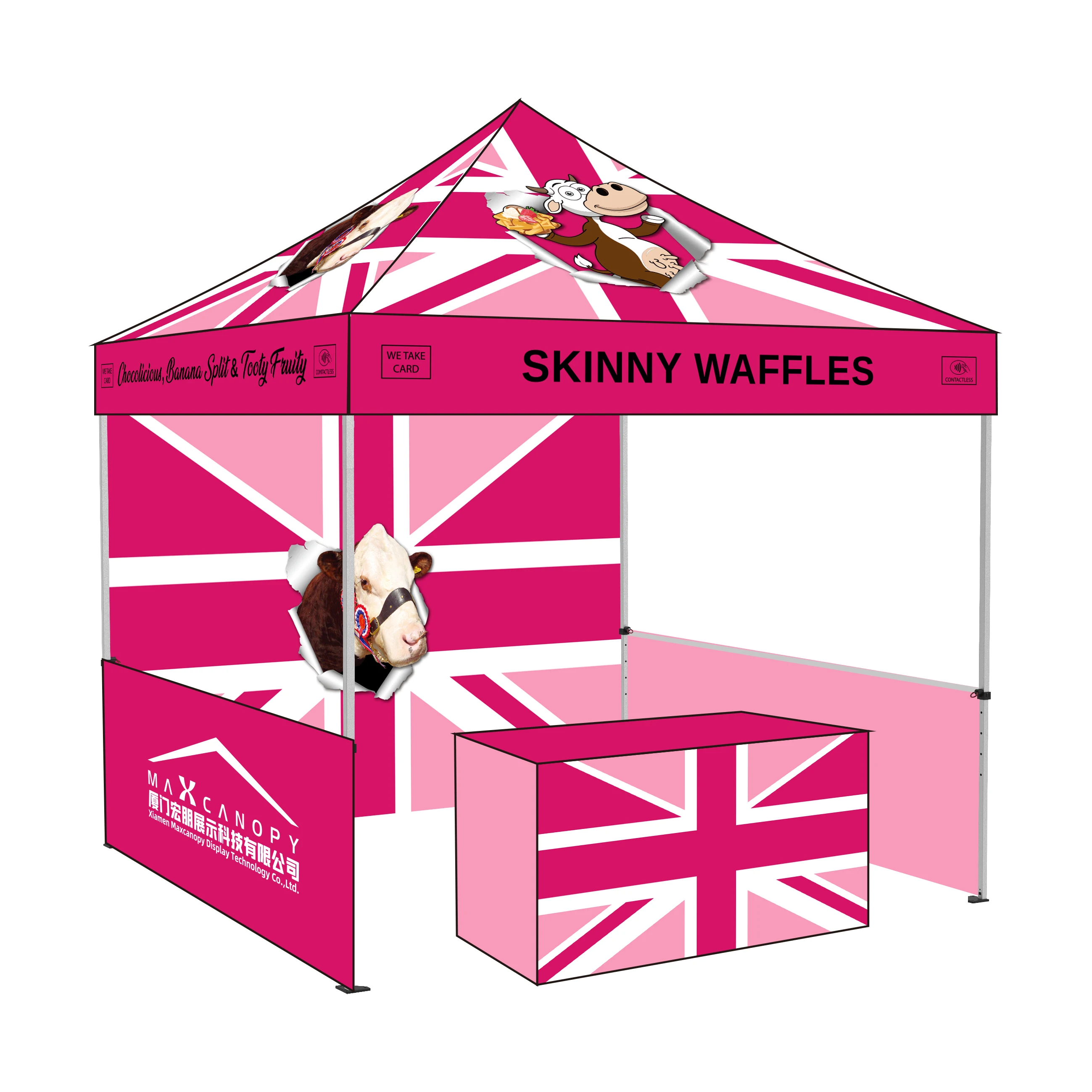 Waterproof dye Sublimation Aluminum Trade Show Tent With Custom Printing Aluminium Gazebo Tent Aluminium Advertising tent