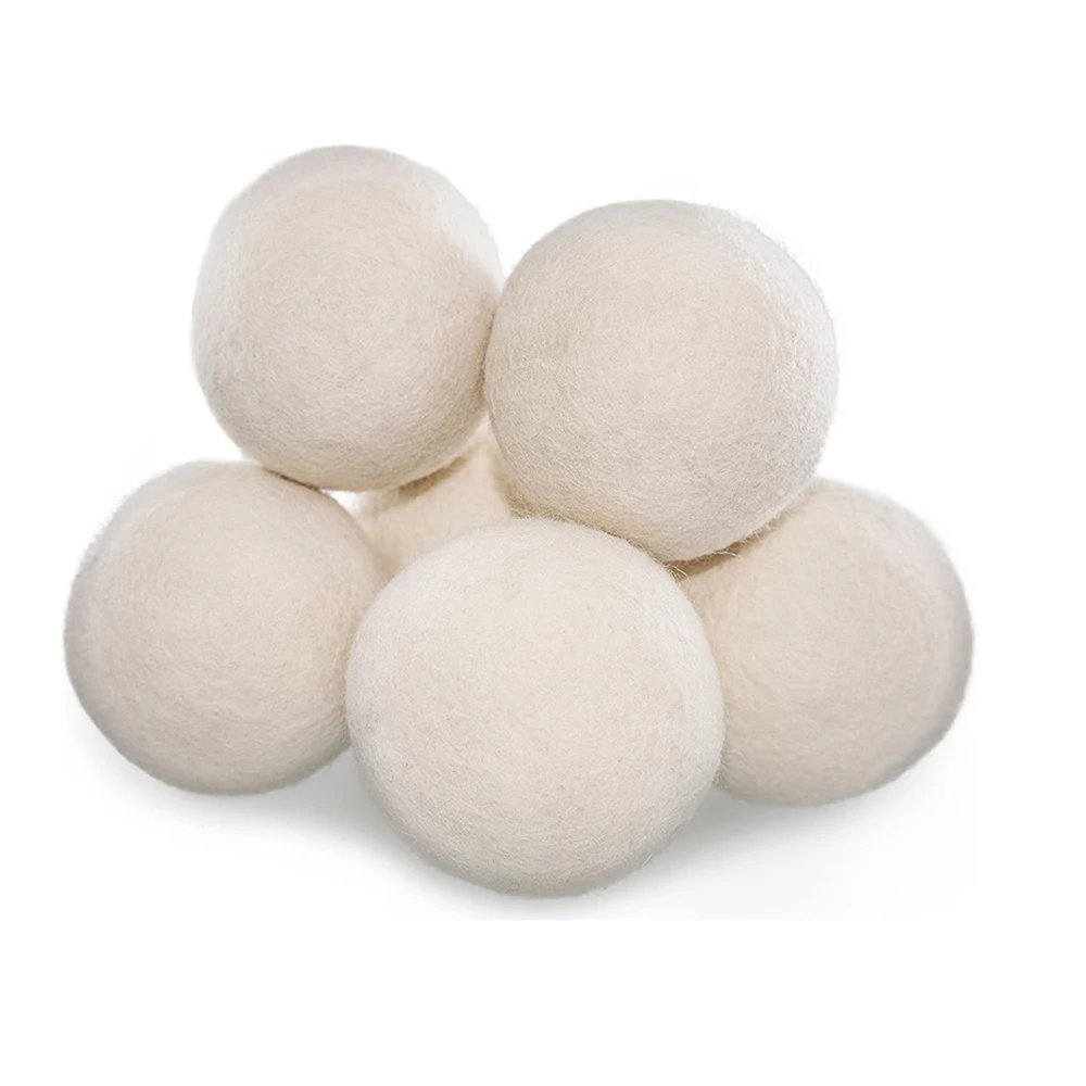Reusable Household Dryer Balls Wool Natural Organic Fabric Wholesale Clothes Anti-Tangle Felt Balls Wool Dryer Balls For Laundry