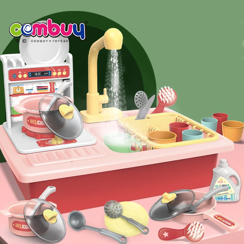 Игровой домик для приготовления пищи игра кухни фильтр воды детские игрушки раковина мытья