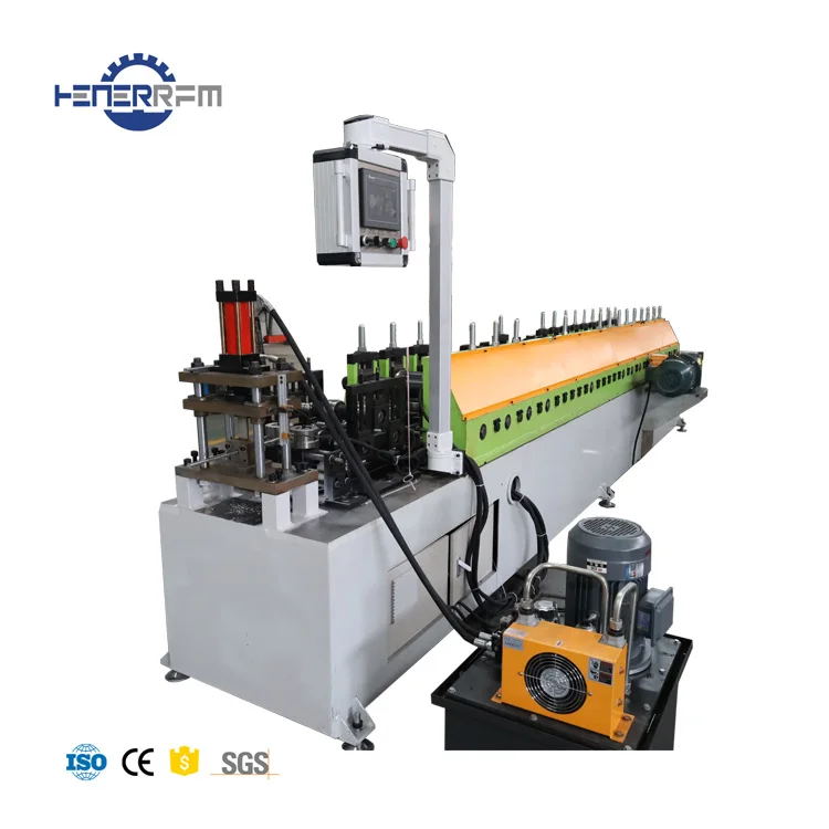 Full automatic galvanized steel c channel roll forming machine slotted c channel machine for ceiling