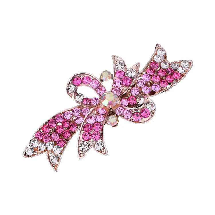 Fashion Rhinestone Hair Clip Headdress Bow Hairpin Ladies Top Clip Hair Accessories