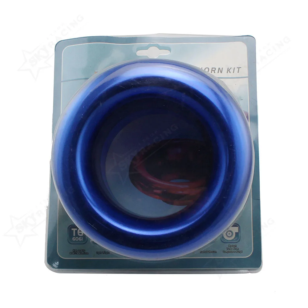 Aluminum 3 Inch Horn Cold Air Compressor Intake Suction Inlet Suction Inlet Funnel Turbo Kit