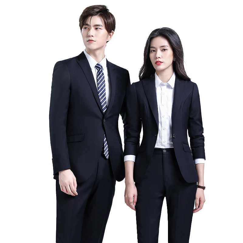 Formal Custom Made Suit Italian Style v-neck Men Black High End Suits