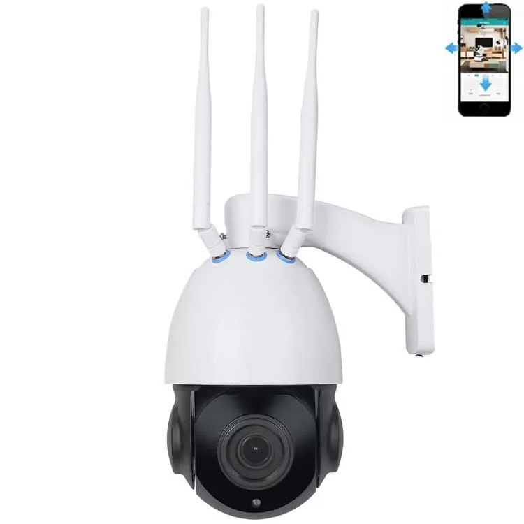 Уличная Беспроводная умная IP-камера 4G SIM-карта Wi-Fi 5 Мп PTZ 30-кратный оптический зум ИК 60 м высокоскоростная купольная камера