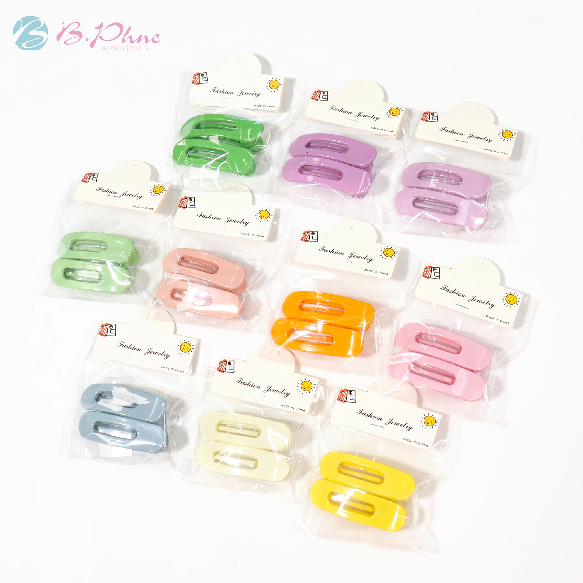 Bphne Clips Hair Accessories 2 Pcs Solid No Crease Duck Billed Solid Alligator Hair Clip Set For Women Girls Kids