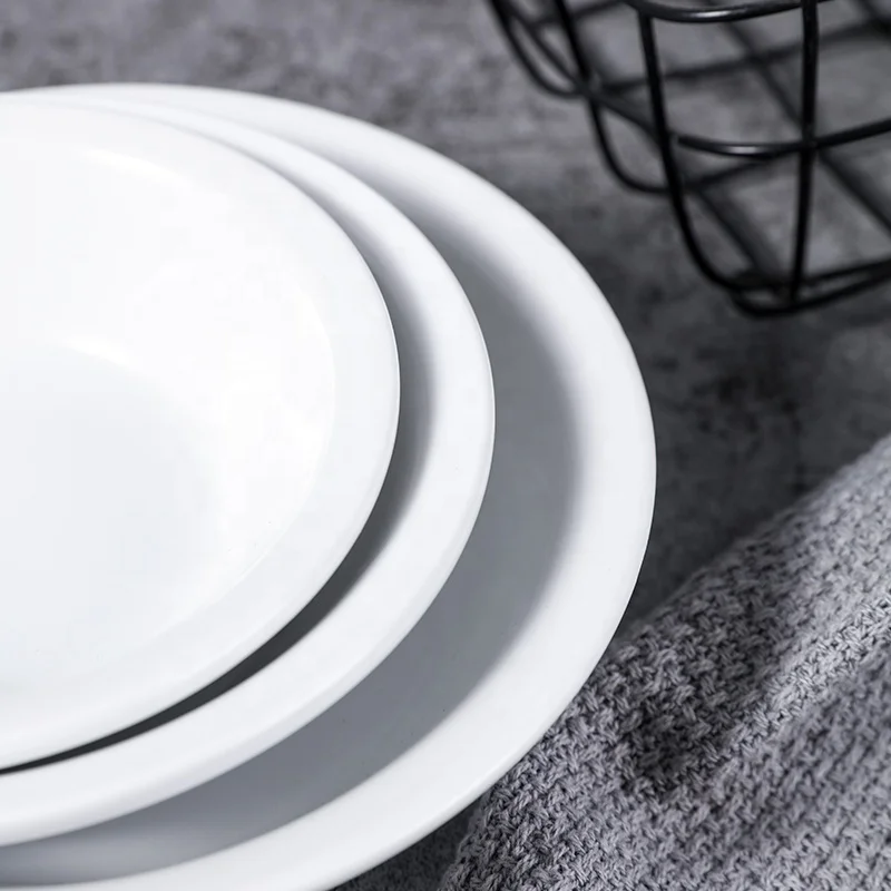 Custom Ceramic Bowls With Logo Restaurant 4.75/5.5/6.25 Inch Round short bowls dinner rice soup ceramic bowls