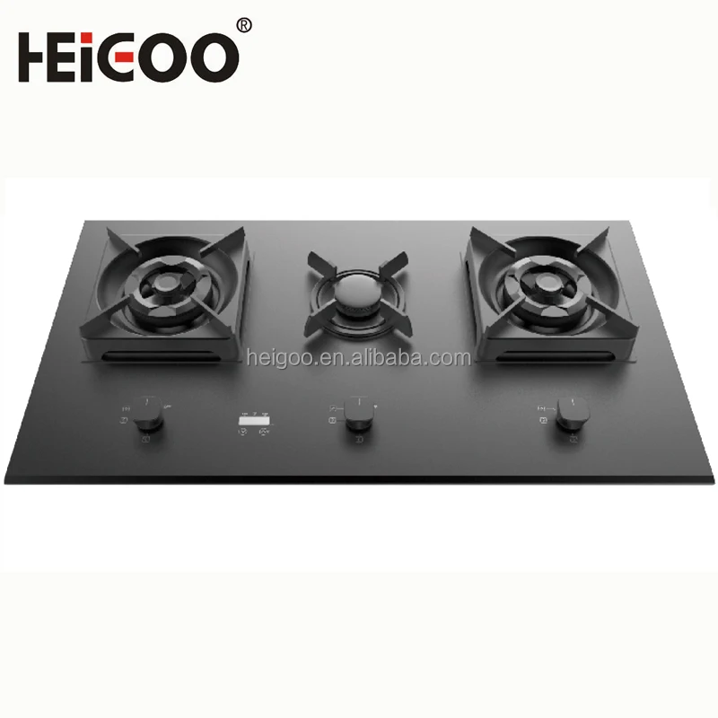 Professional Built in and countertop use 3 burners gas cooker stove with timer