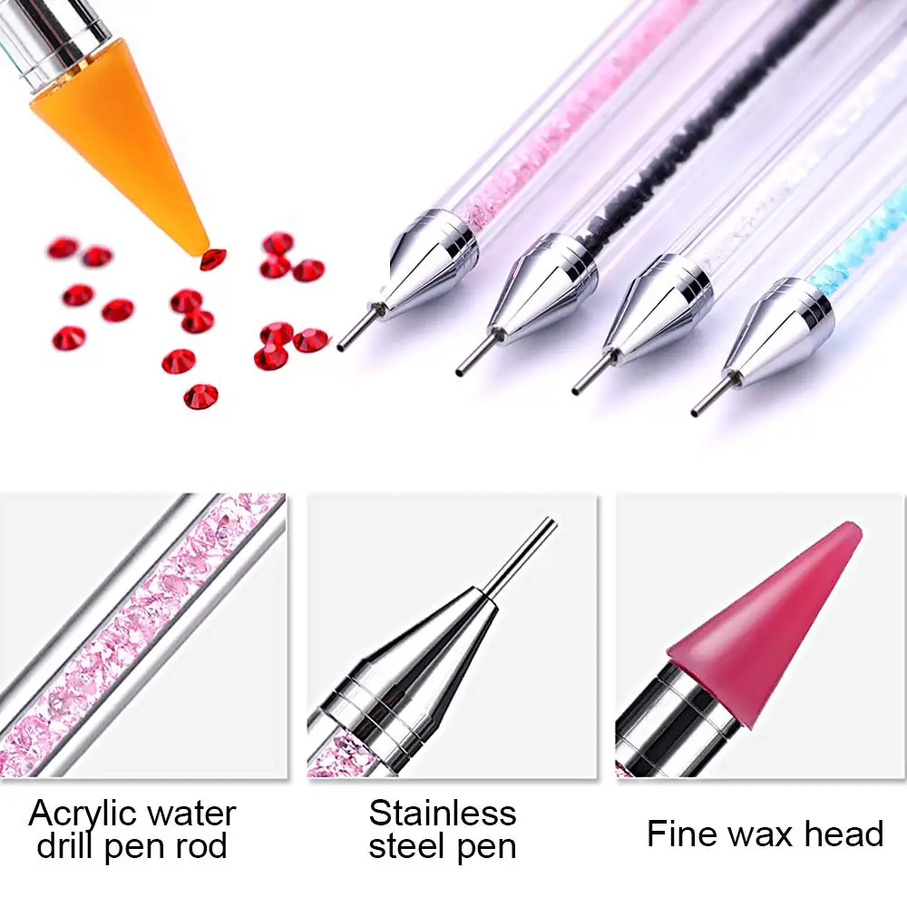 Wax Pencil for Rhinestones,Rhinestone Pickup Tool Jewel Gems Crystals Studs Picker Dotting Pen Rhinestone Applicator Tool for Na