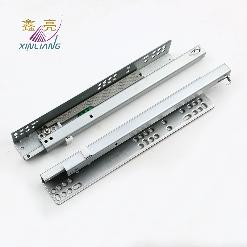 single soft close undermount drawer slide corredicas telescopicas 45mm