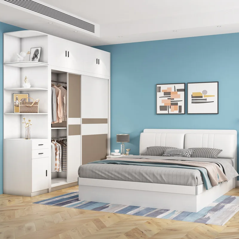 factory direct customized wooden hotel home furniture bedroom sets and high quality modern design  bedroom furniture set