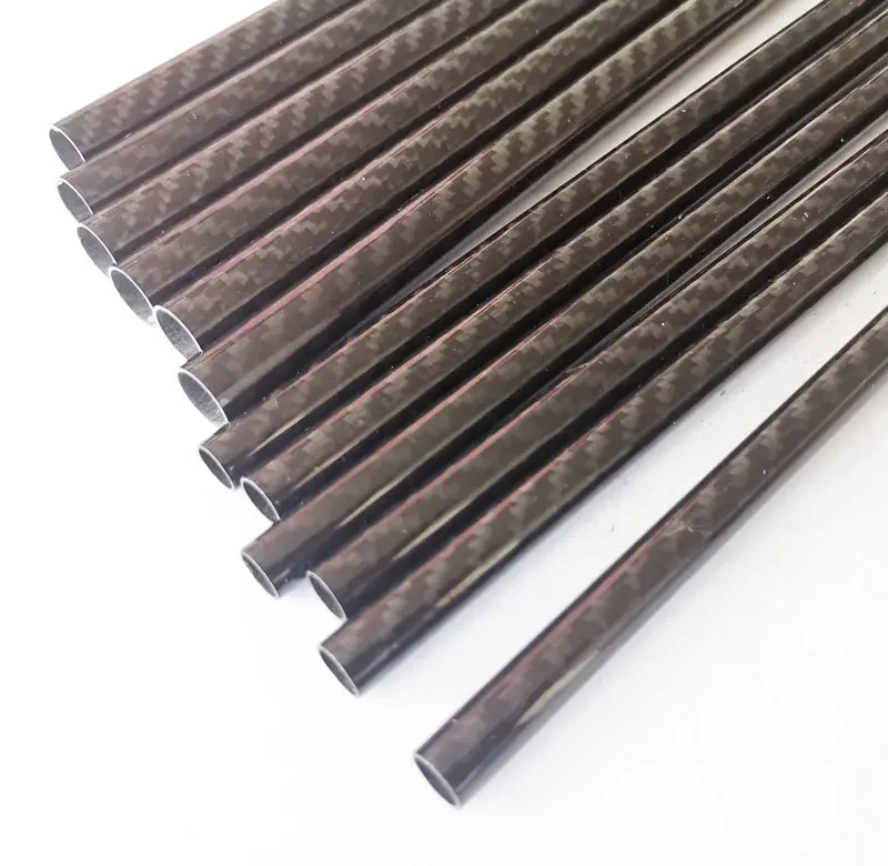 Factory custom full size 3k carbon fiber tube High modulus carbon arkevlar fiber tube 10 20 30 inch custom length epoxy resin