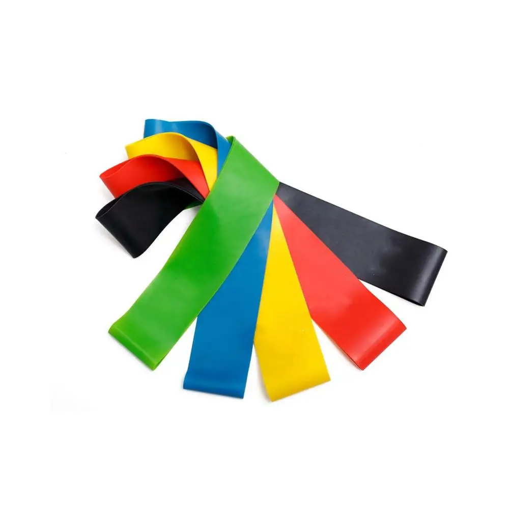 Wholesale Onlineshop Cheap Natural Yoga Elastic Band Fitness Resistance Bands Custom Logo Banda elastica de yoga