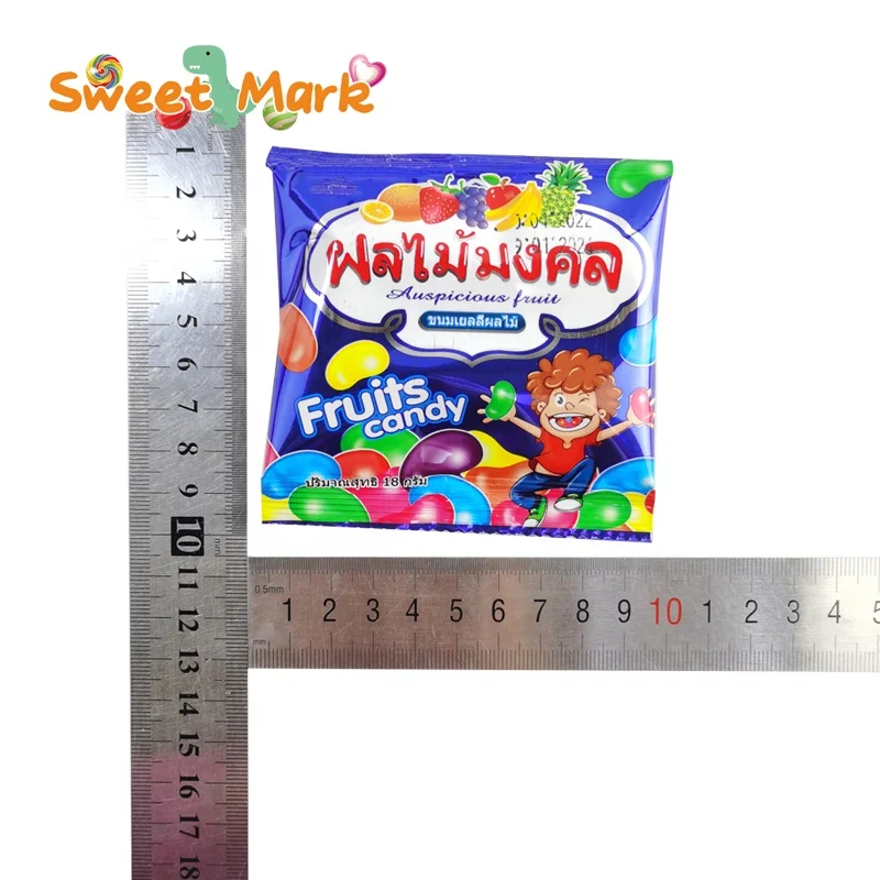 Colorful Mixed Fruit Flavored Candy Halal Candy Soft Jelly Beans