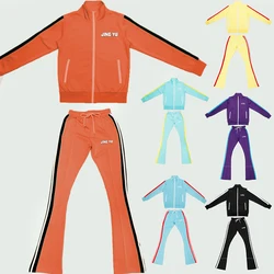 custom polyester tracksuits outfits 2 piece jogger fitness mens track suit sets