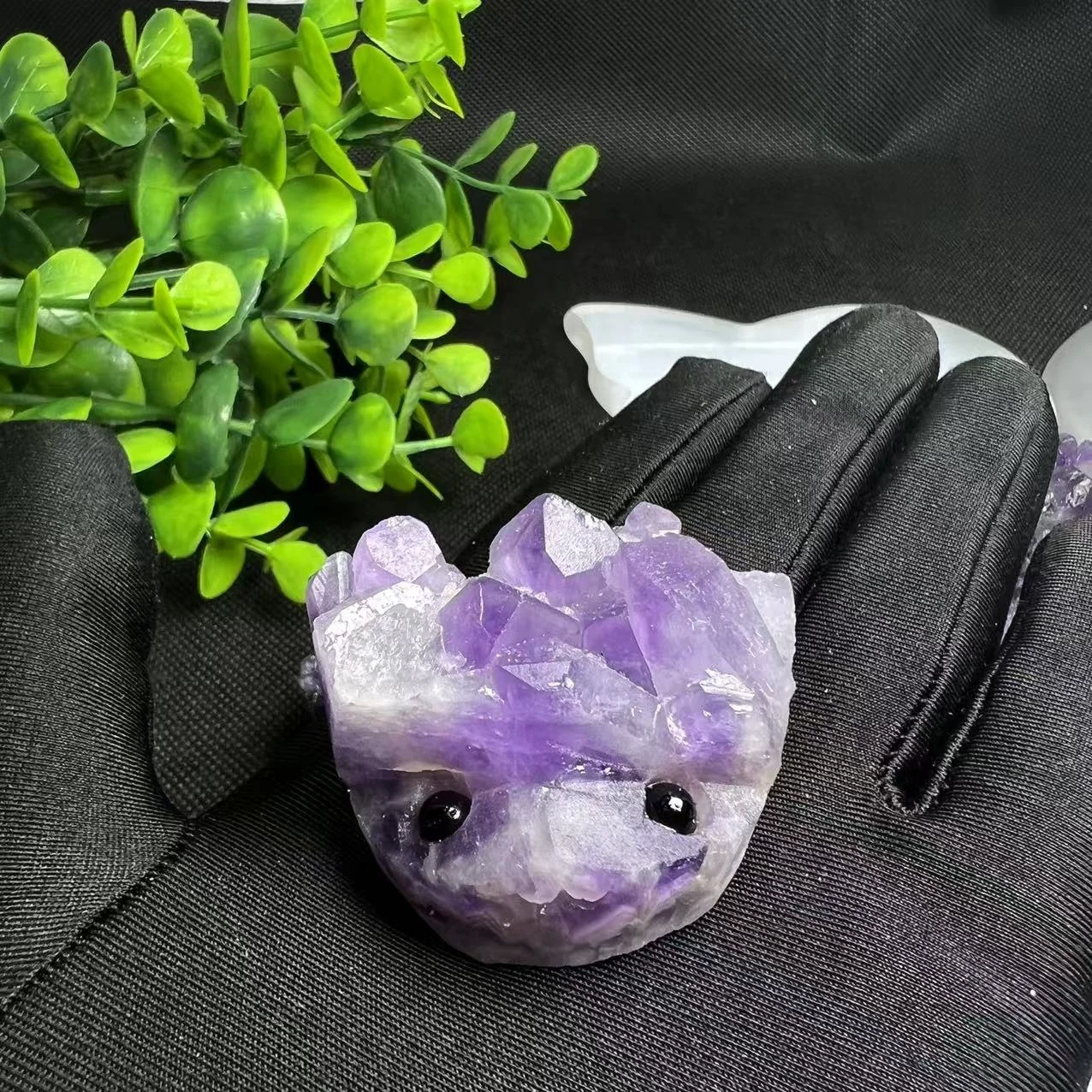 Wholesale Natural Rough Amethyst Hedgehog Crystal Reiki Healing Animal Crafts Gift Amethyst Cluster Home Decor