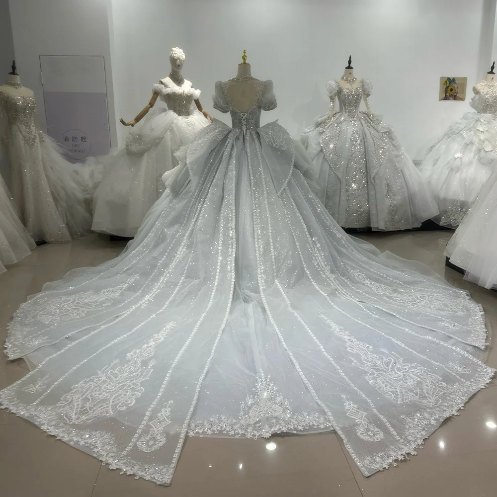 Simple Charming Wedding Dresses Organza Bridal Gowns Vintage Tassel Vestidos De Novia Xs071