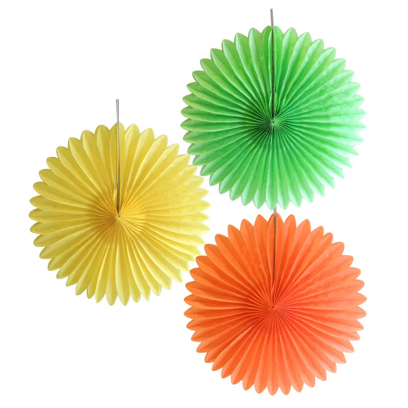 EASTTERN Wholesale Retail Hanging Colorful Round Paper Fans Sunflower for Wall Decorative Party Supplies