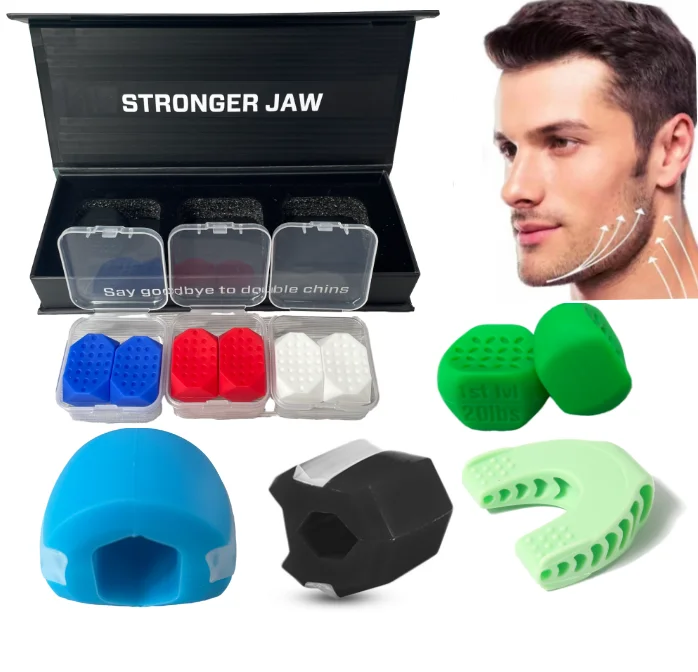 silica gel lanyard face tool jaw ball shaper trainers chewing make better line gum jawline exerciser for men with elegant case