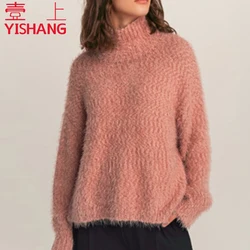 Custom New products Comfortable Fabrics Knitwear ladies women sweater Neck sweaters
