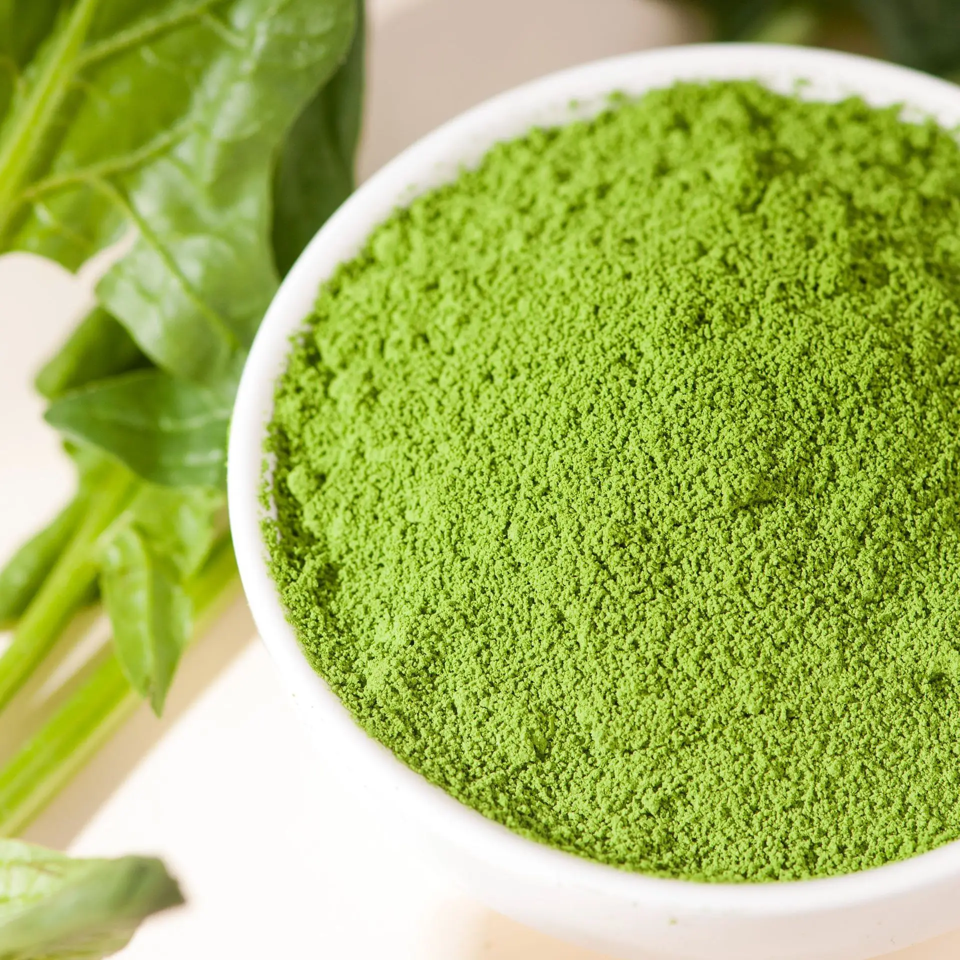 Factory Wholesale Organic Versatile Spinach Vegetable Powder Air Dried Dehydrated Spinach Powder
