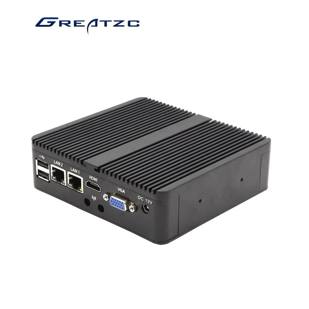 GREATZC ultra Low Power Mini PC J4125 CPU Fanless Design 2 LAN Ports 2 COM Ports ultra Low Power Mini PC ZC-G4125DL