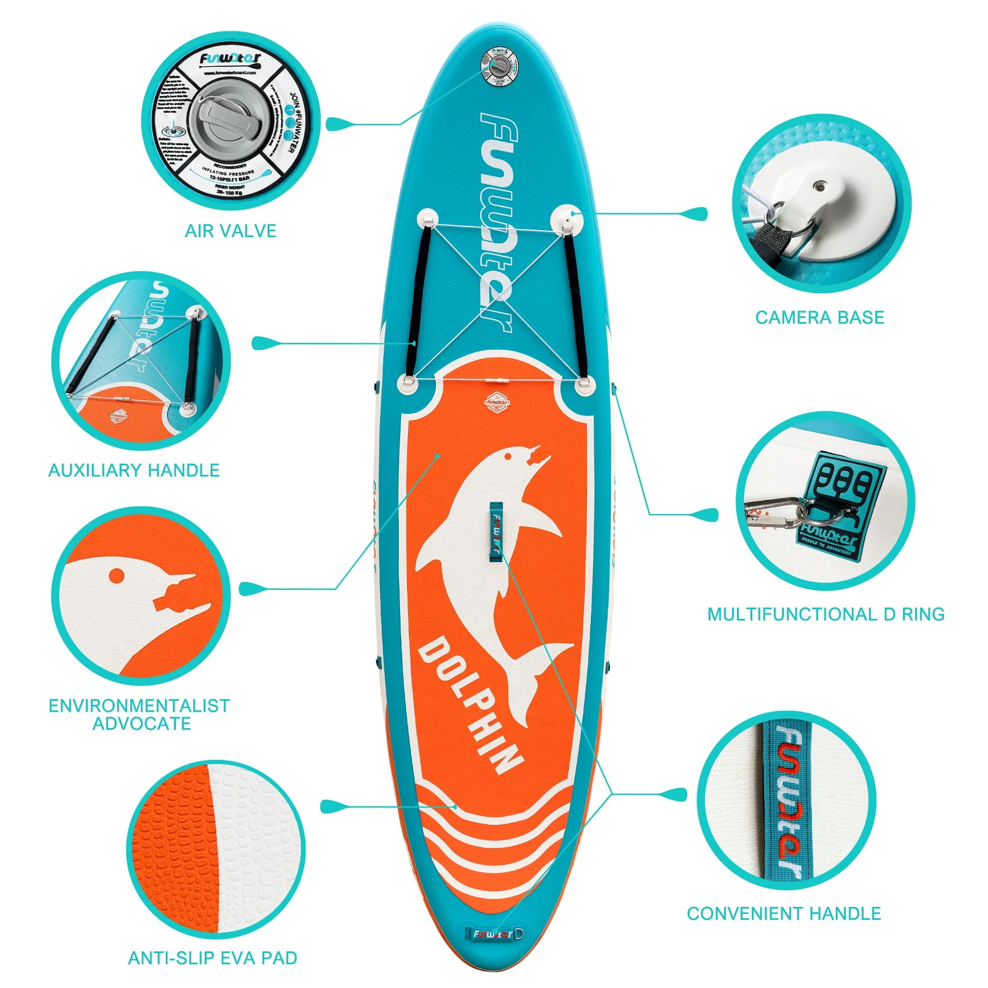 FUNWATER Dropshipping OEM padel planche paddlebord funwater paddle board tablas de paddle surf eu stock sup wood