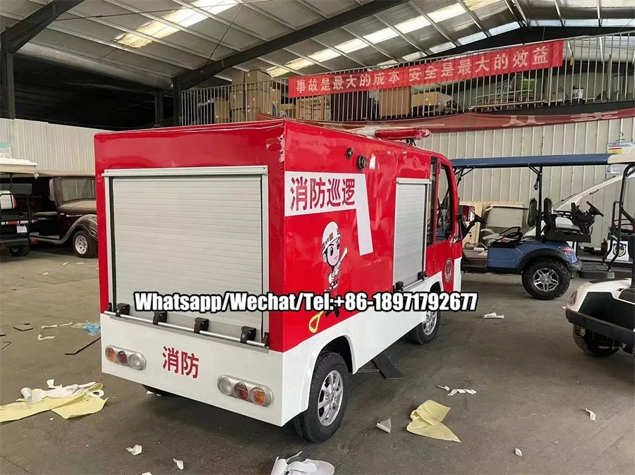 Factory Cheap price MINI 4 wheel fire emergency patrol electric fire truck for sale