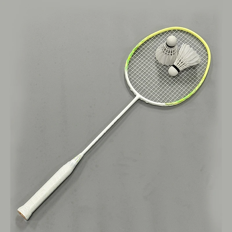 Professional 4U Balanced Badminton Racket with PU Grip All-Carbon Design