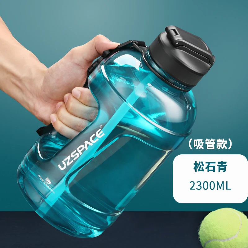2.2L Water Bottle, BPA Free Large Water Bottle Hydration with Motivational Time Marker Reminder Leak-Proof Drinking Water Bottle