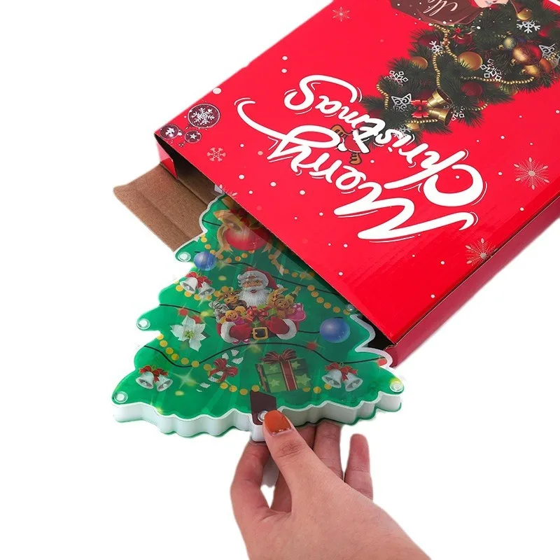 2024 Christmas LED Light String Window Shopping Mall Window Decoration Santa Claus Snowman Colorful Suction Cup Light