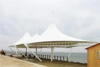 Customise Outdoor Tensile Membrane Structure Umbrella Strong Frame For Garden