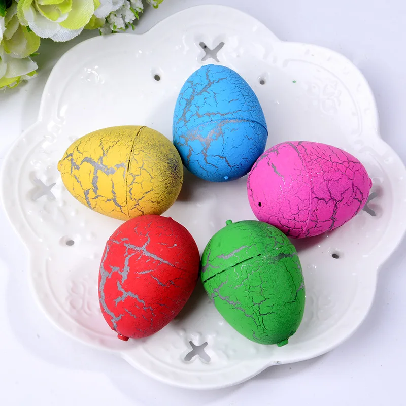 2024 Early Educational Small Dinosaur Eggs Toy Hatching Growing Dino Dragon For Children Magic Game Birthday Easter Gift