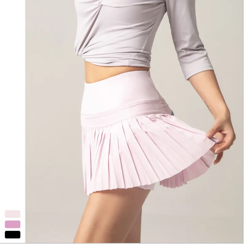 2021 Лидер продаж Женская Базовая эластичная плиссированная Спортивная юбка для тенниса быстросохнущая Спортивная юбка для девочек с шортами