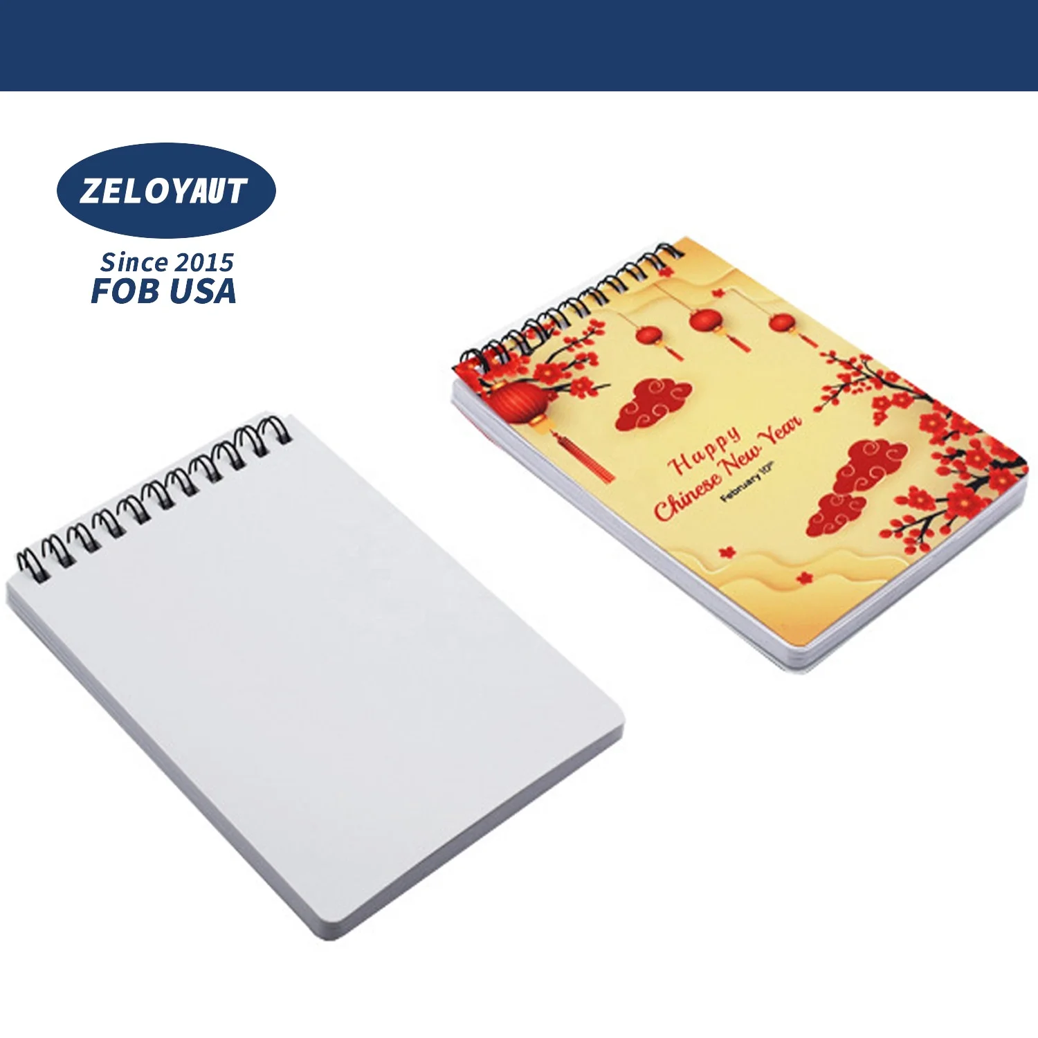 ZELOYAUT Sublimation PET A6 notebook wholesale customized logo cheap price high quality 60 pages 100g PET+Paper gift
