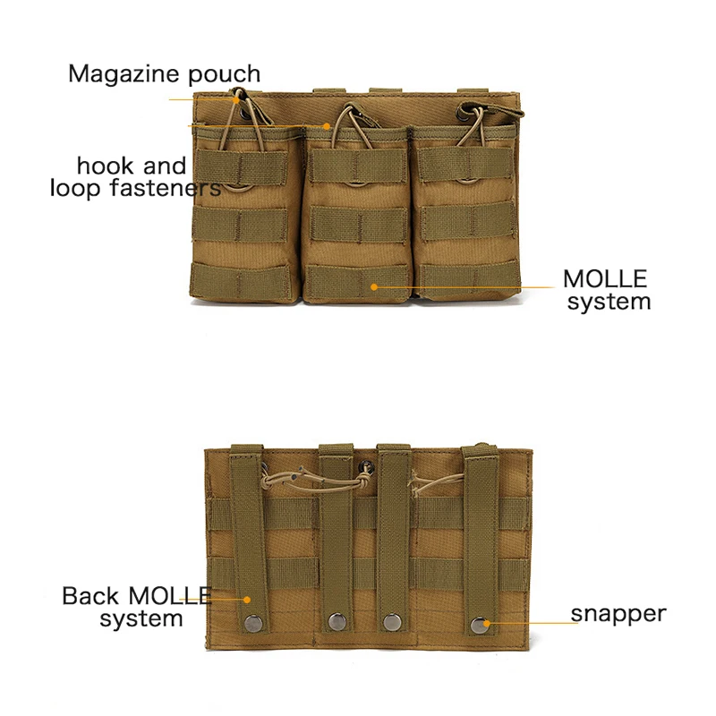 Factory custom Outdoor Tactical MOLLE Magazine Bag Adjustable Camouflage Battery pendant Bag Field durable walkie-talkie bag