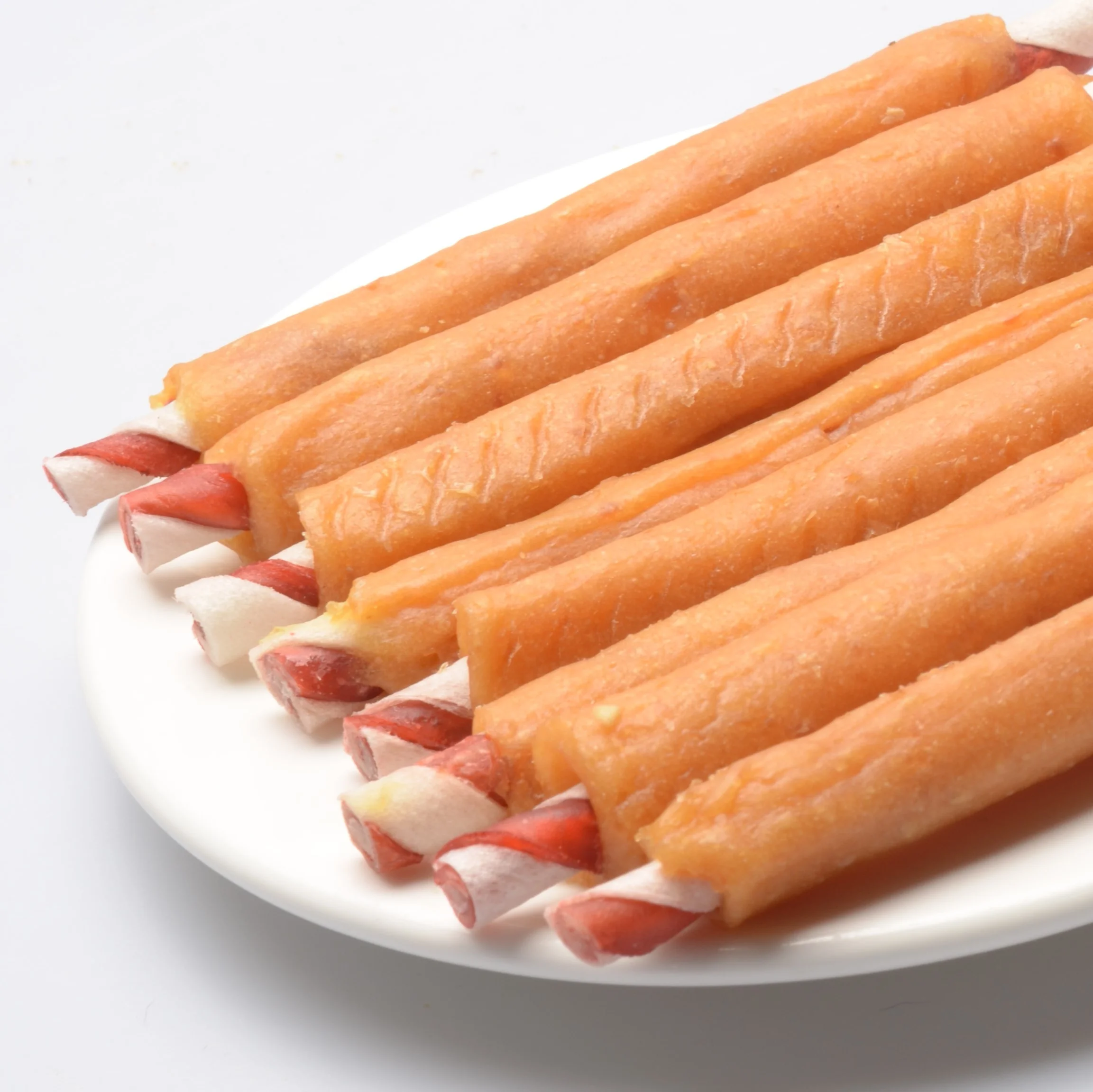 hot selling pet dog chew snacks premium natural meat dog treats wholesale Chicken meat &cowhide stick