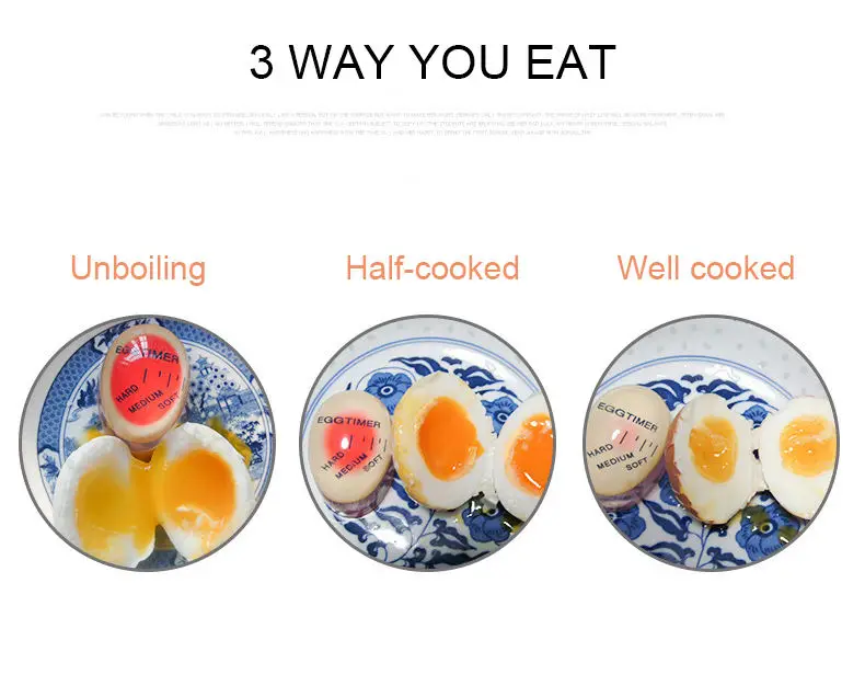 Kitchen Gadget Boil Color Changing Kitchenware Colorful Egg Shape Timer