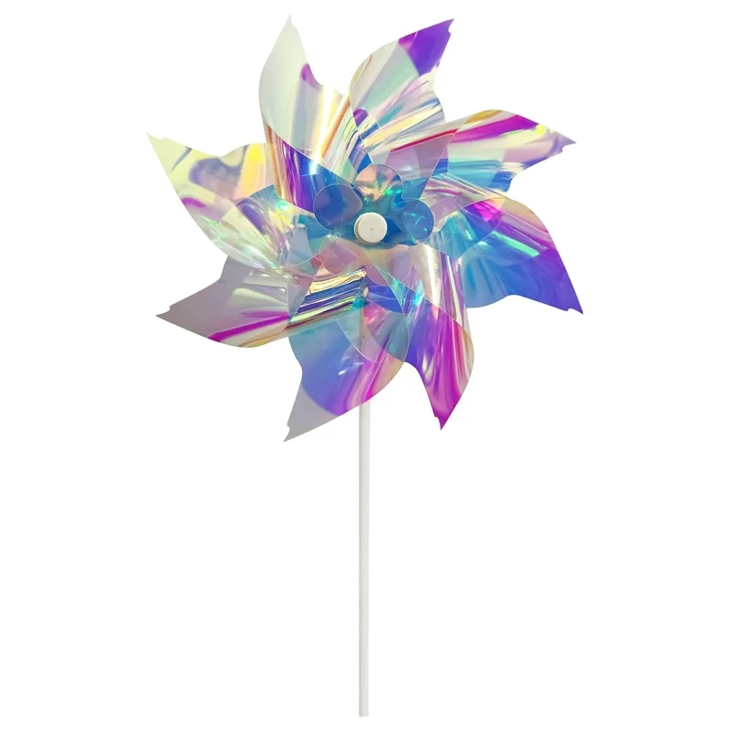 Модная блестящая Переливающаяся ветряная мельница, уличный ветряной Спиннер для украшения