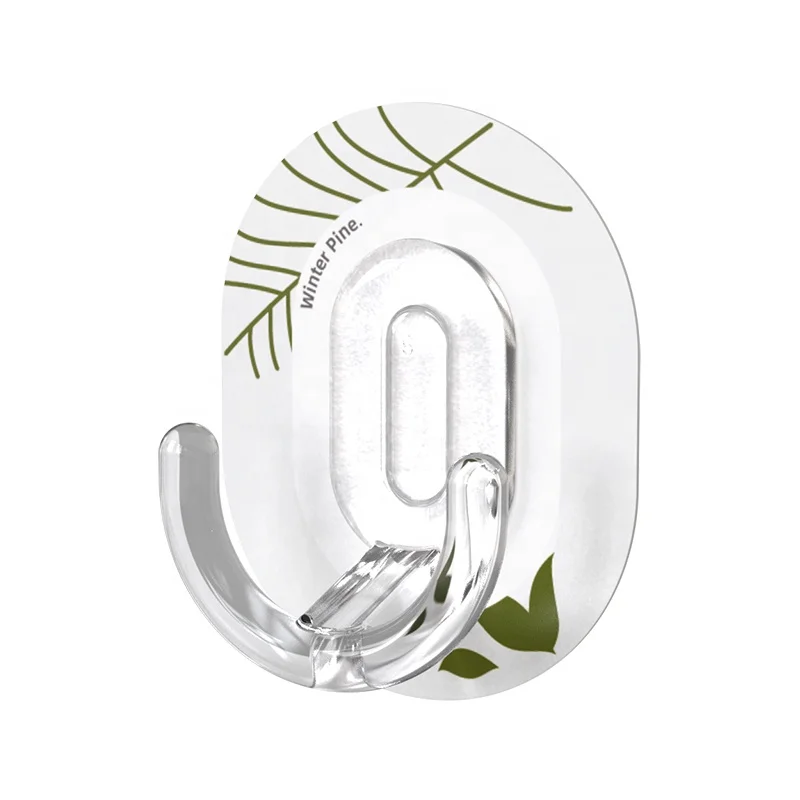 door Plastic Clothes Hook Self Adhesive Traceless Wall Mounted Storage Hook Detachable bedroom Double Hook