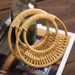 Wholesale Custom Accessories Round Various Real Natural Wooden Bamboo Top Handbag Handle Jute Bag Bamboo Handles For Bags BD1901