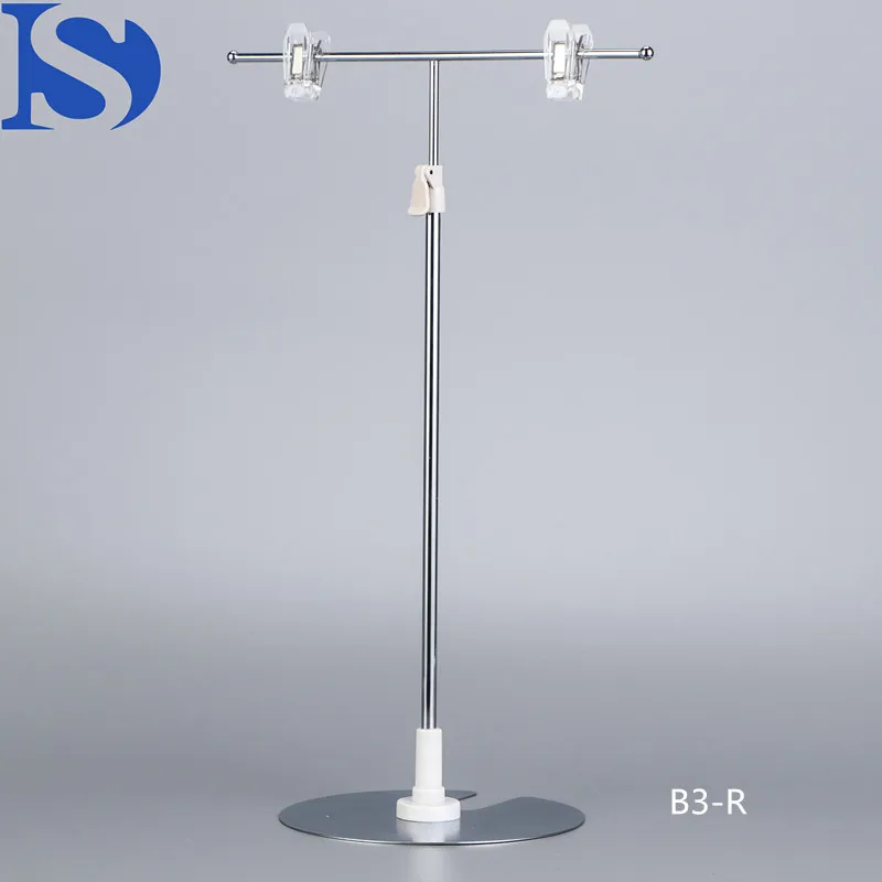 Round base T display stand promotion for supermarket