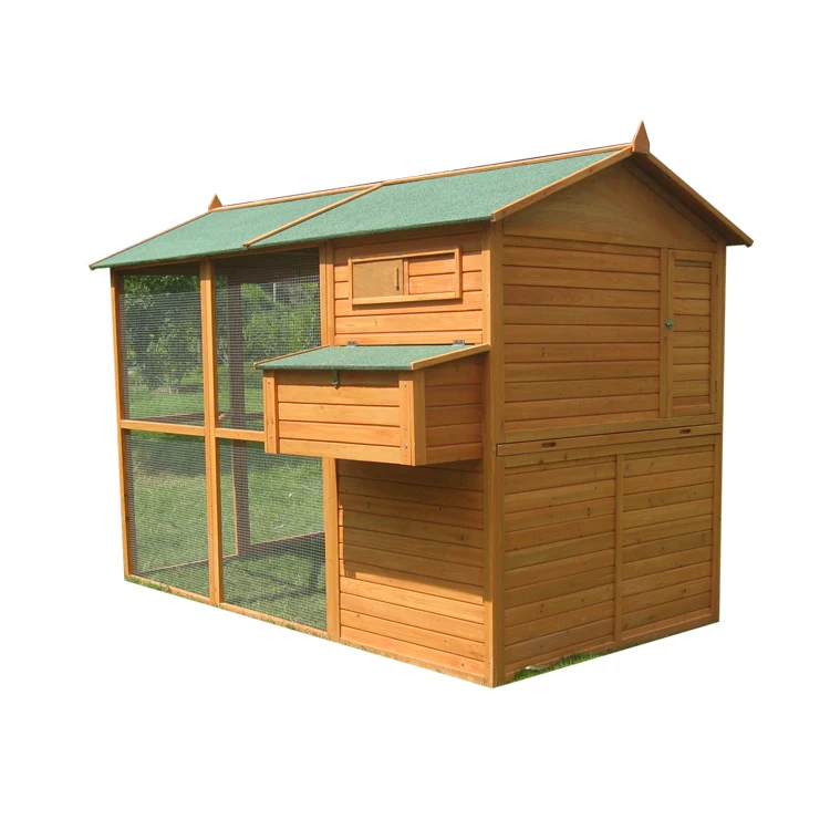 Large Wood Egg Laying Outdoor Chicken Coop with Big Run