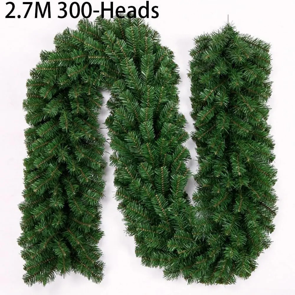 2.7 M Green Garland Artificial Christmas Pine Decorative Garland Greenery Garland Pine Wreath For Outdoor Party Decorations
