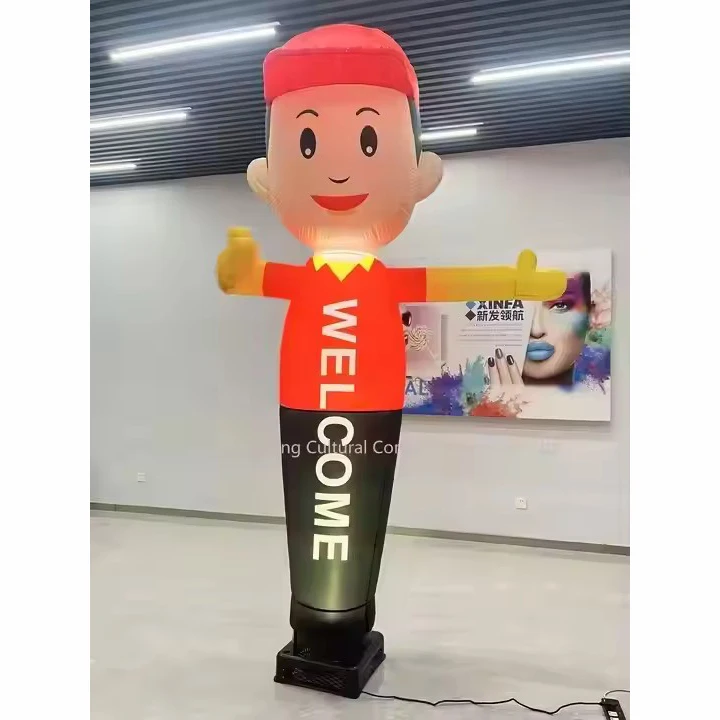 High Waving Hand Tube Man 3m Inflatable Air Dancer Welcome Man Puppet Sky Dancer for Advertising