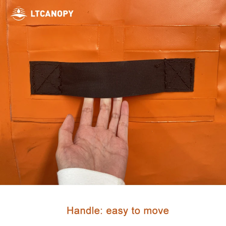 Litong customized size D shape inflatable water filled flood barrier