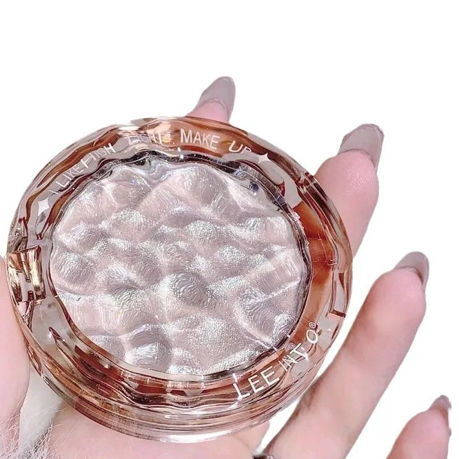 LEEINTO ripple Crystal Shine Highlighter Powder Keep Makeup Tender not Fly Powder Pearl Brightening Fine Flash girl Blush