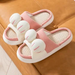 EVA Sole Hemp Outer Fashion Unisex Summer Home Indoor Slides Ladies Slides Girl Fur Slides
