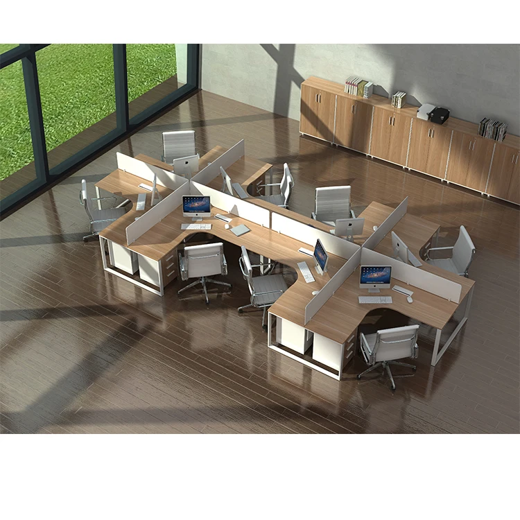 Factory Sales 2 Seater Workstation Desk with Cabinet Office Staff Table