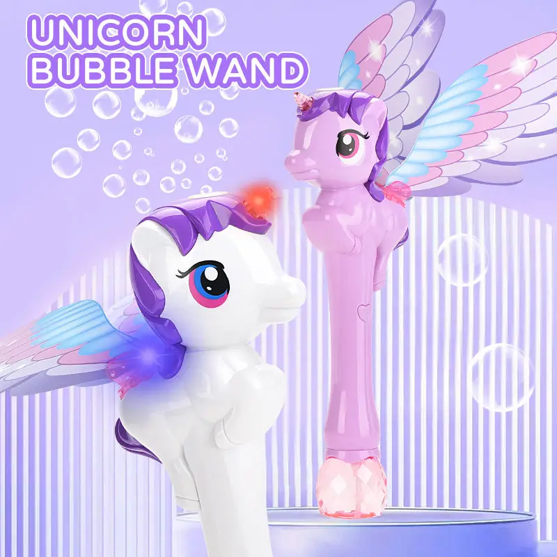 Unicorn Bubble Blower Stick Children Party Soap Water Bubble Wand Stick Machine Bubble Gun For girls and boys
